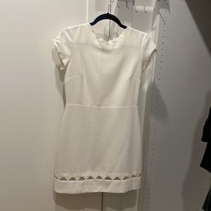 Club Monaco scalloped neck mini dress crepe fabric (4)